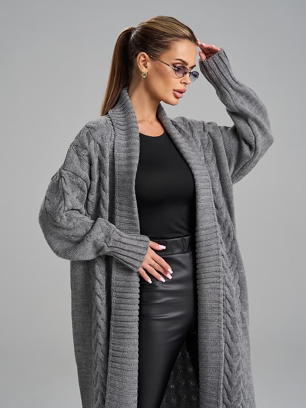 Кардигани ISSA PLUS 15899 сірий