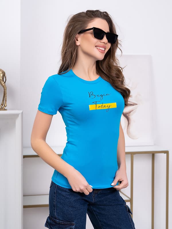Футболки ISSA PLUS 13778 блакитний