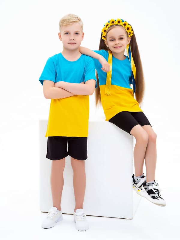 Футболки ISSA PLUS CD1-13 жовтий/блакитний