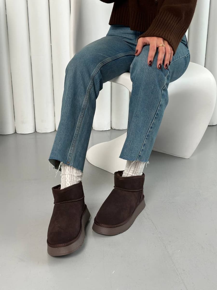 Уггі жіночі замшеві шоколадні