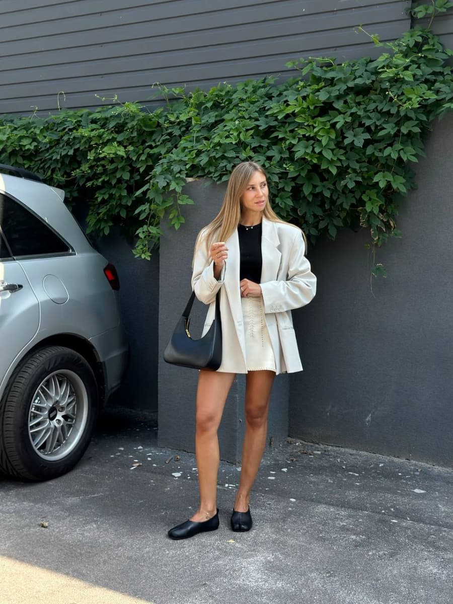 Балетки табі жіночі шкіряні чорні
