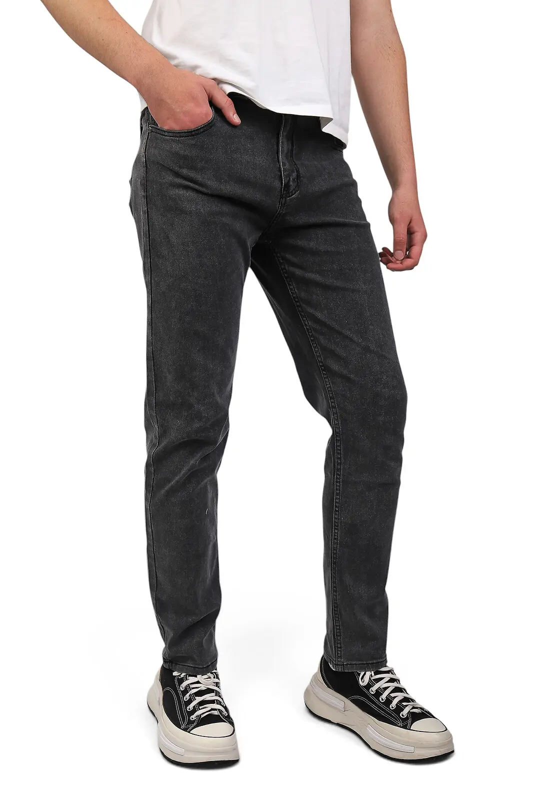 Джинси чоловічі Fashion темно-сірі slim fit