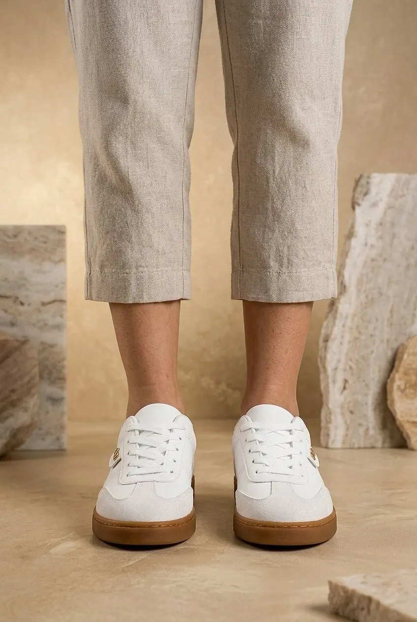 Кеди жіночі Fashion білі з екошкіри