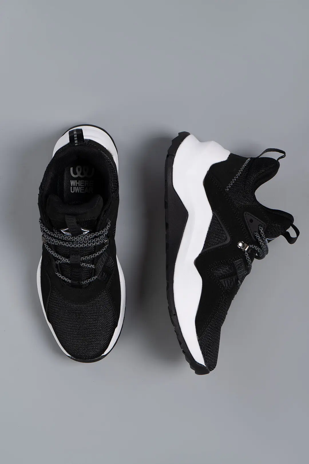 Кросівки жіночі Where Uwear WUW5033-BLACK/WHITE чорні