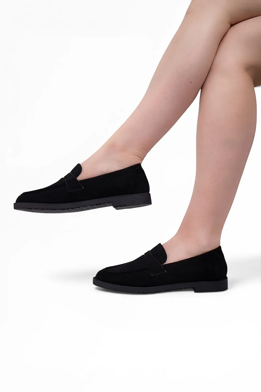 Лофери жіночі Where Uwear замшеві чорні
