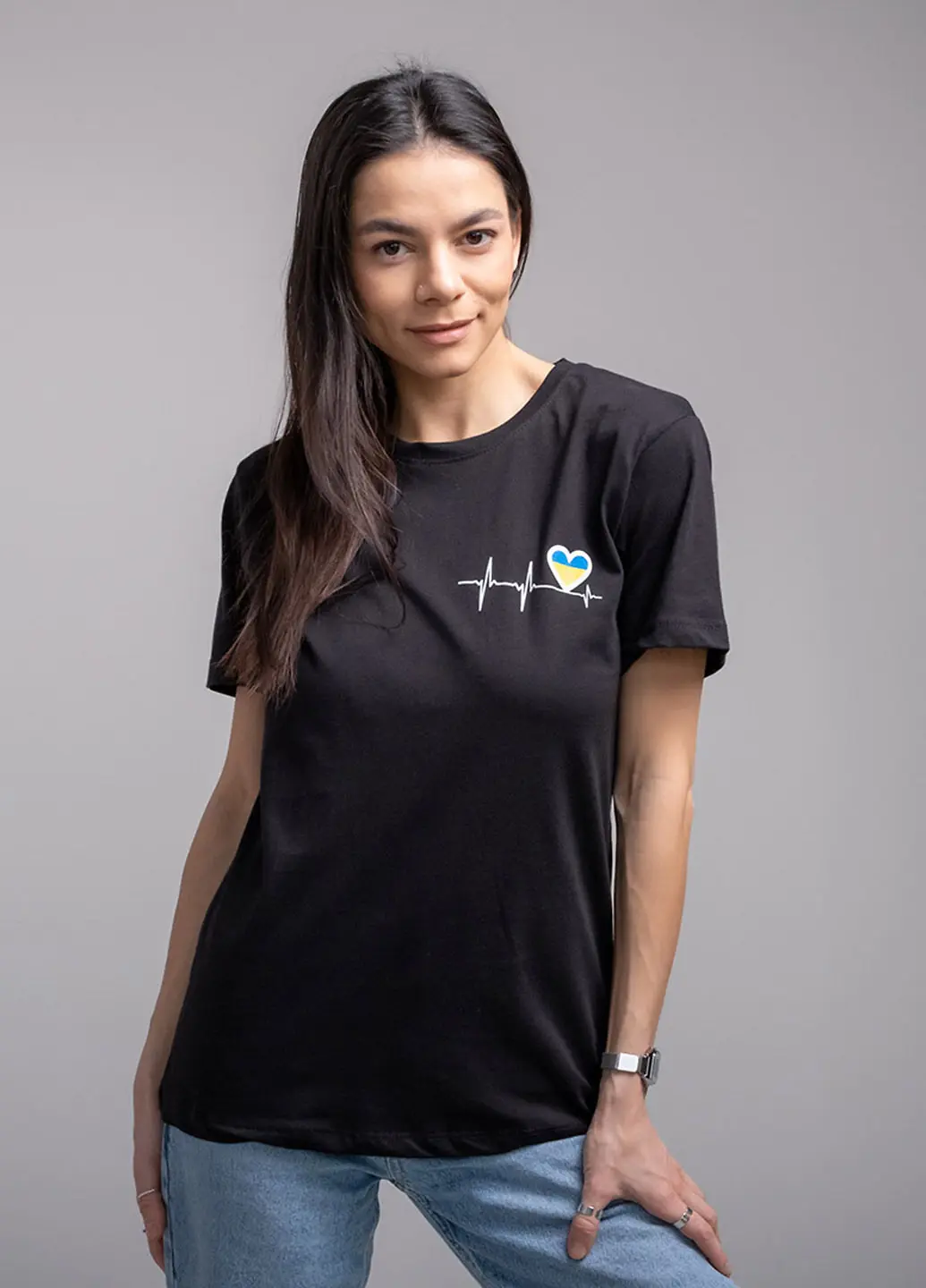 Футболка жіноча Fashion чорна патріотична