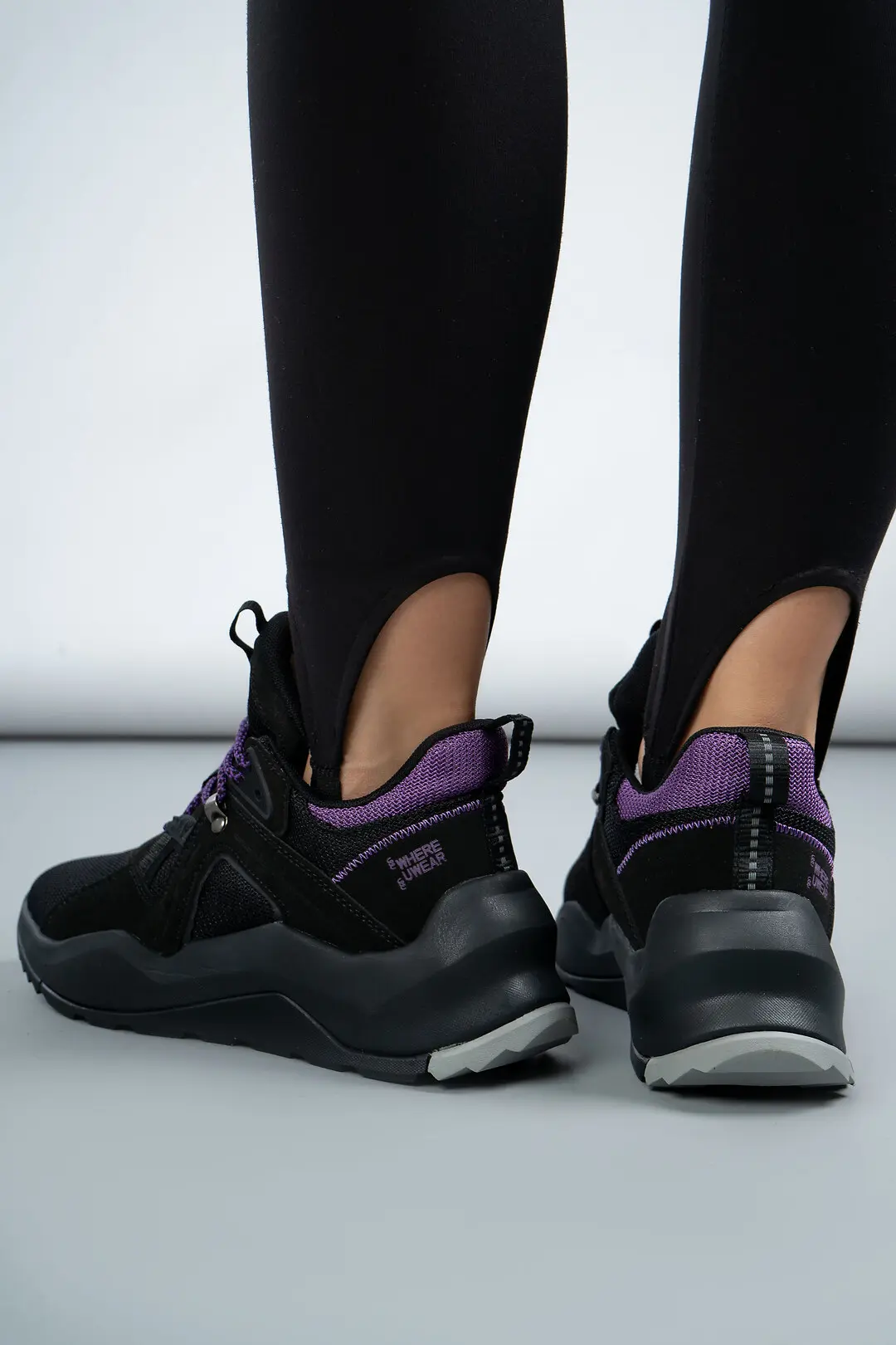 Кросівки жіночі Where Uwear WUW5033-BLACK/PURPLE чорні