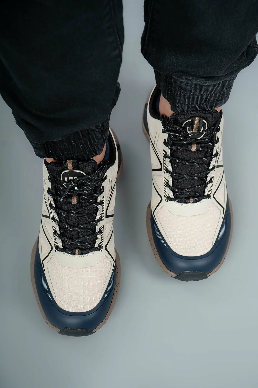 Кросівки чоловічі Where Uwear WUW5993M-BEIGE/NAVY бежеві