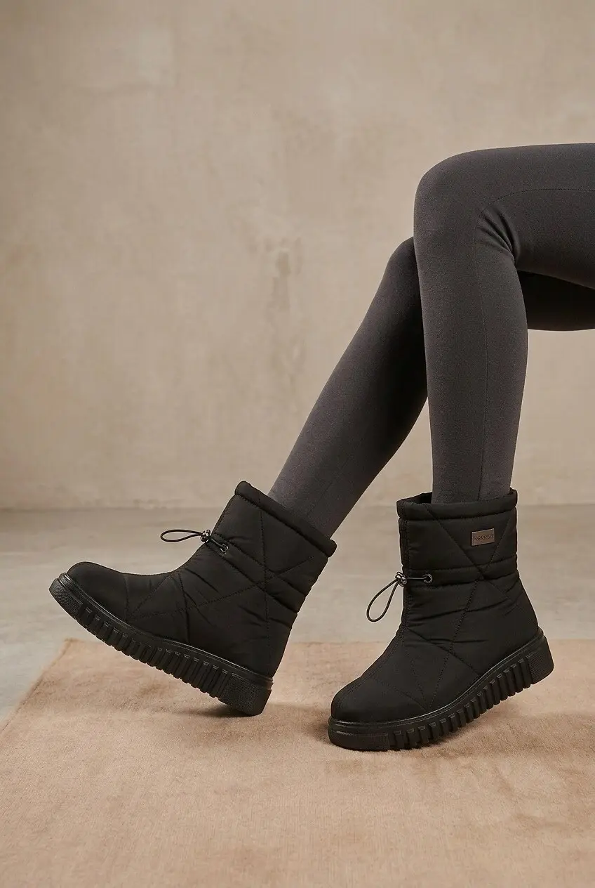 Дутиші жіночі Fashion чорні з плащівки