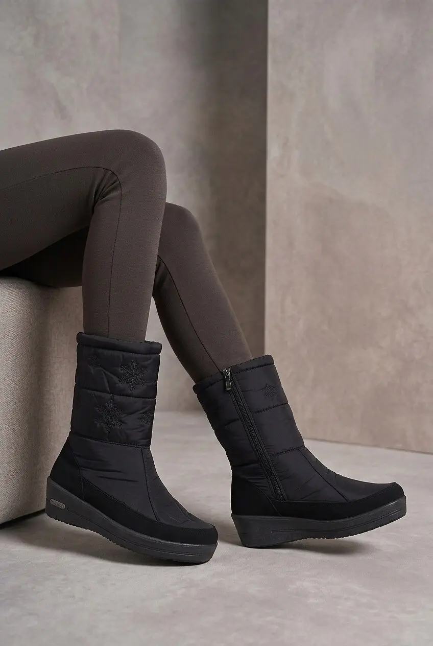 Дутиші жіночі Fashion чорні з плащівки