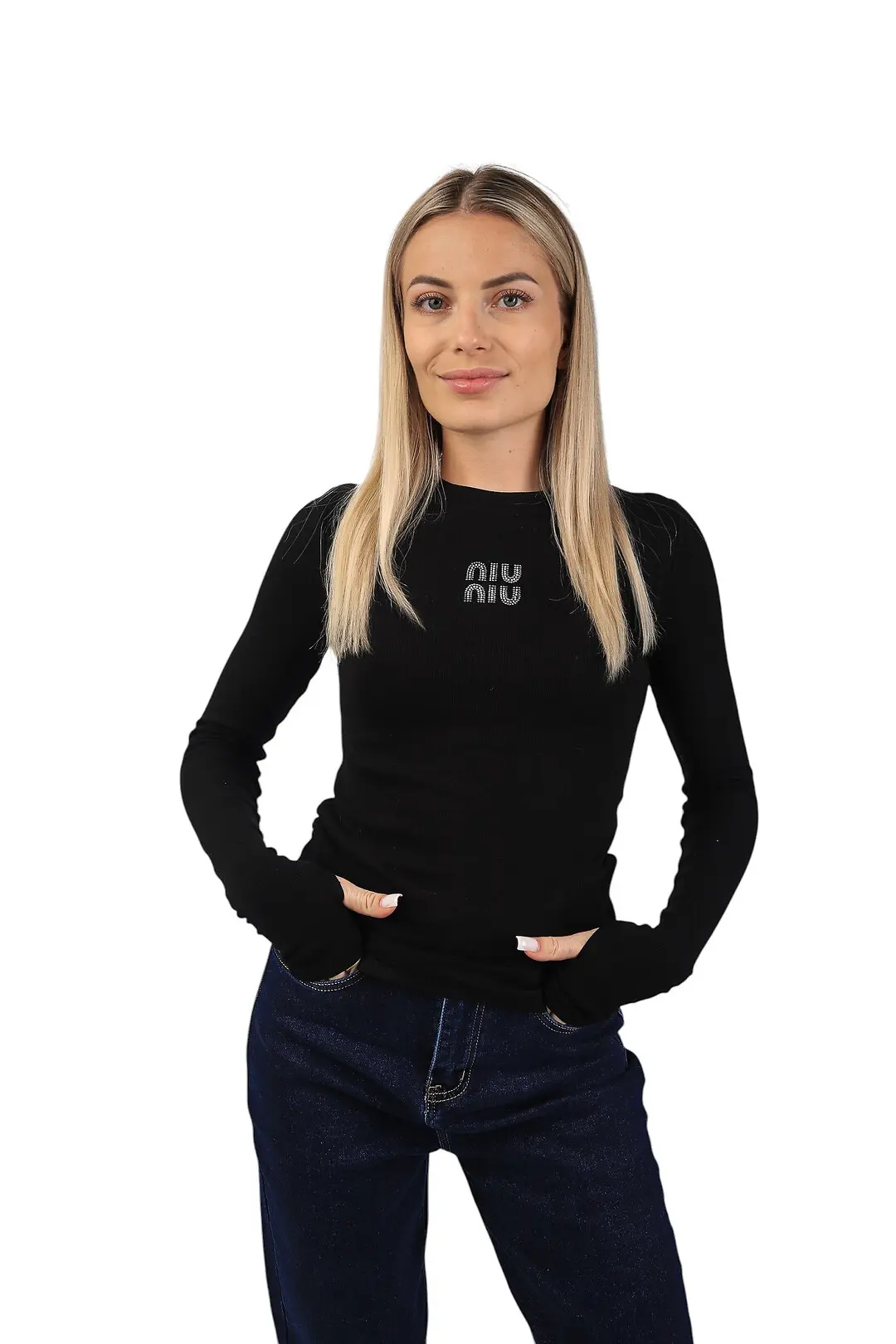 Лонгслів жіночий Fashion чорний з Котону
