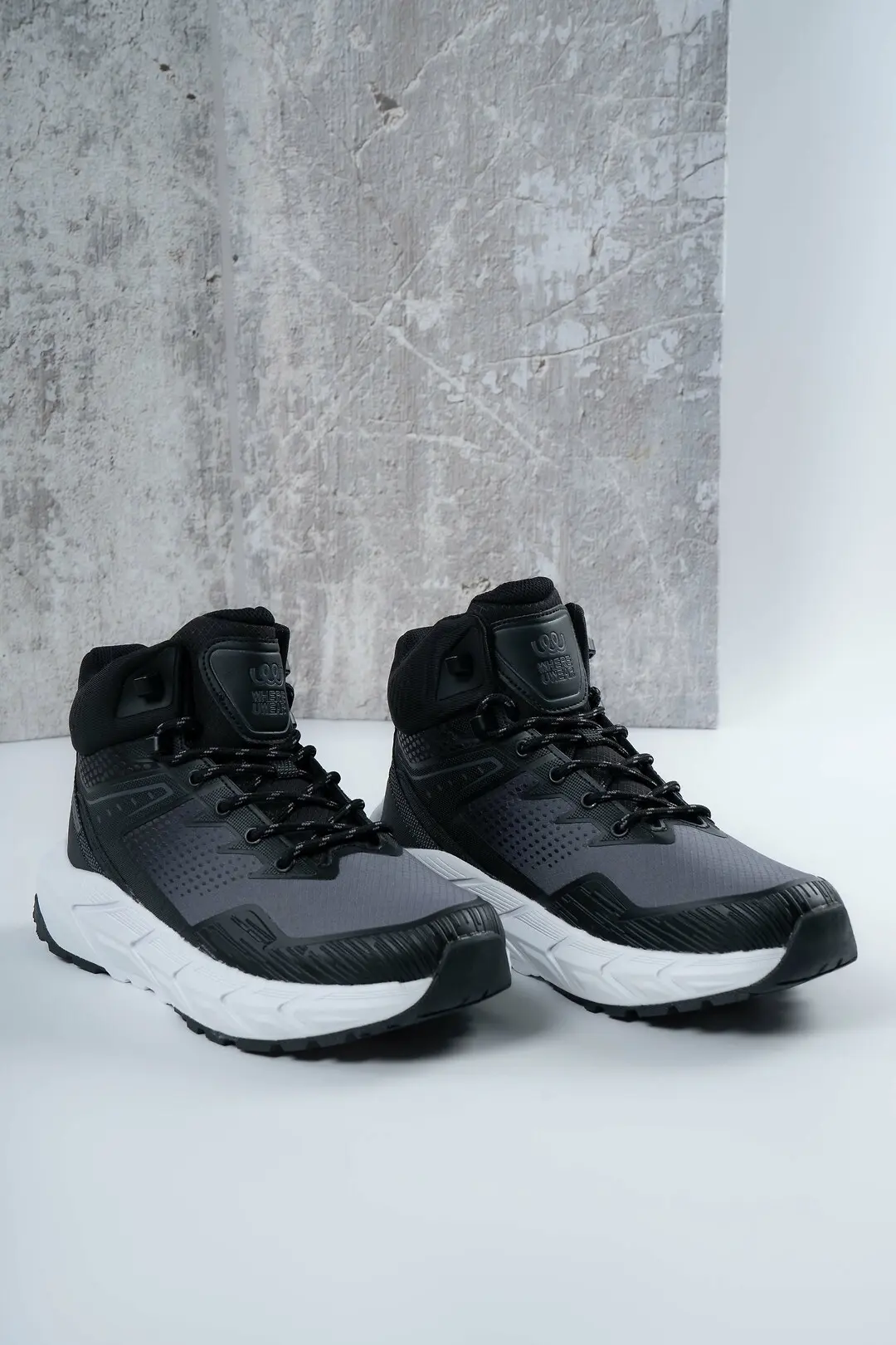 Кросівки чоловічі високі Where Uweare WUW6034M-BLACK/GREY чорні
