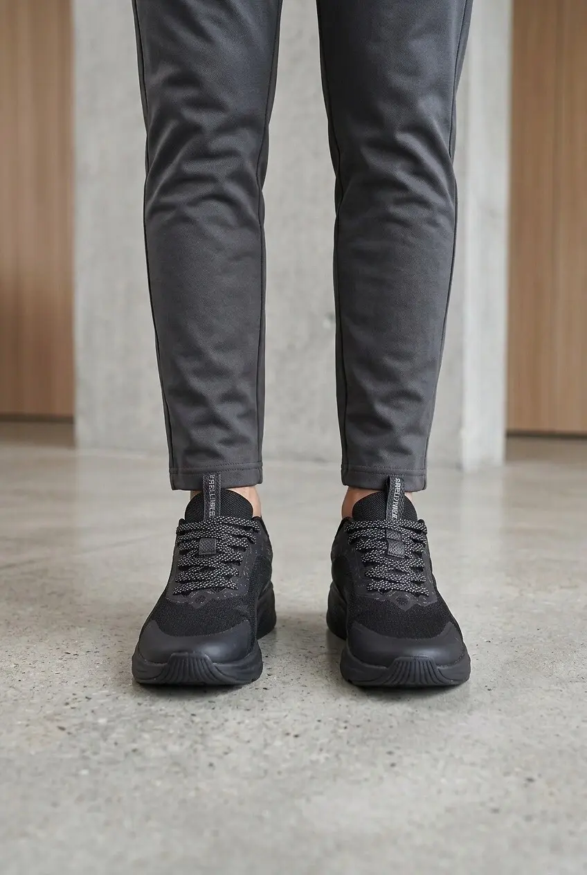 Кросівки чоловічі Where Uwear чорні з текстилю