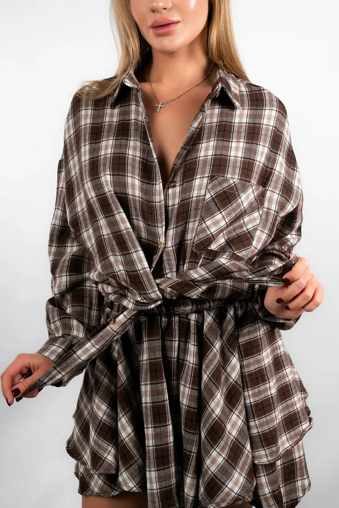 Костюм жіночий Fashion 6661 коричневий