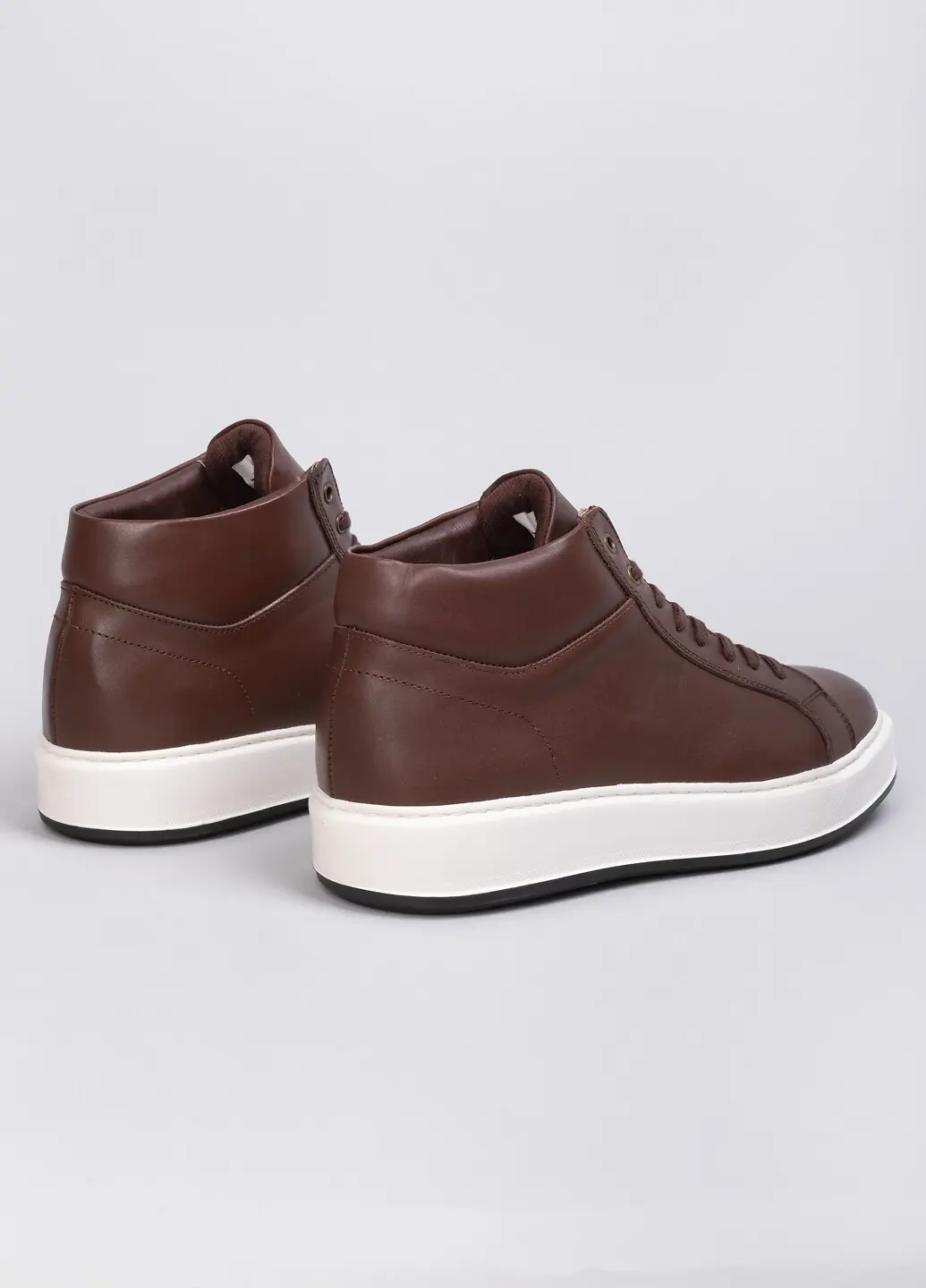 Кеди чоловічі Power 290-1 (BROWN) коричневі шкіряні високі