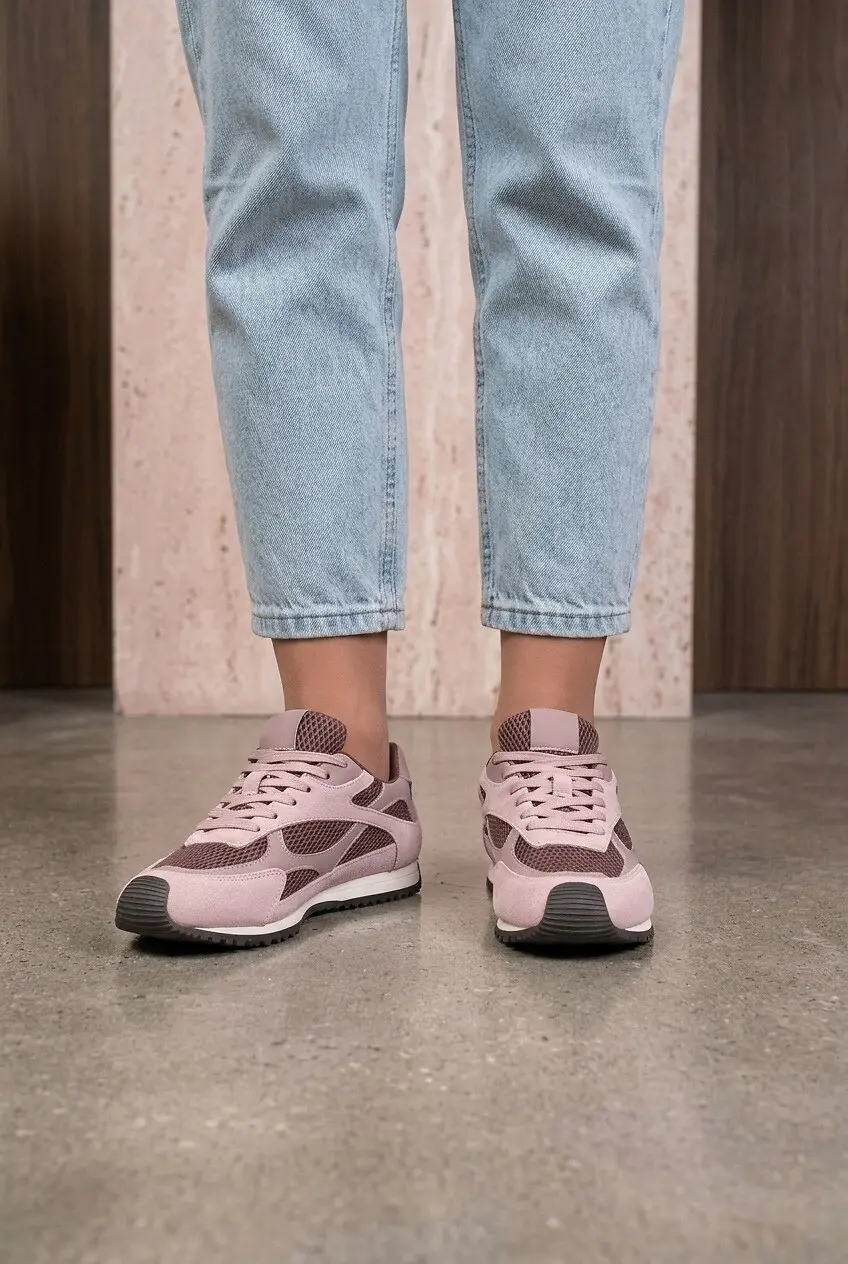Кросівки жіночі Where Uwear Натуральна замша рожеві
