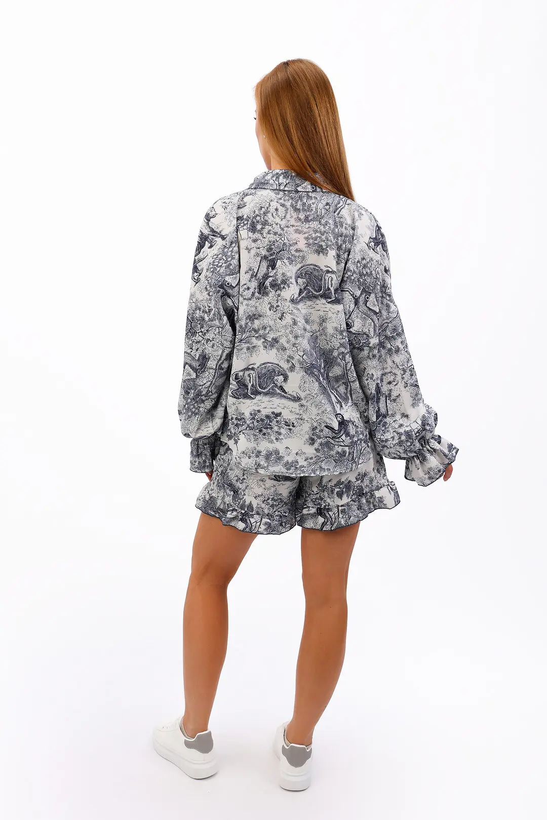 Костюм жіночий Where Uwear синій сорочка та шорти