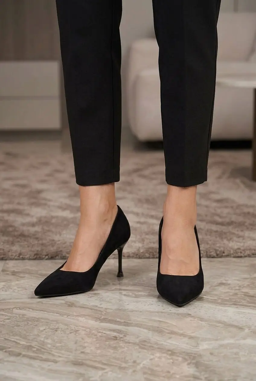 Туфлі жіночі Fashion чорні з Еко-замші
