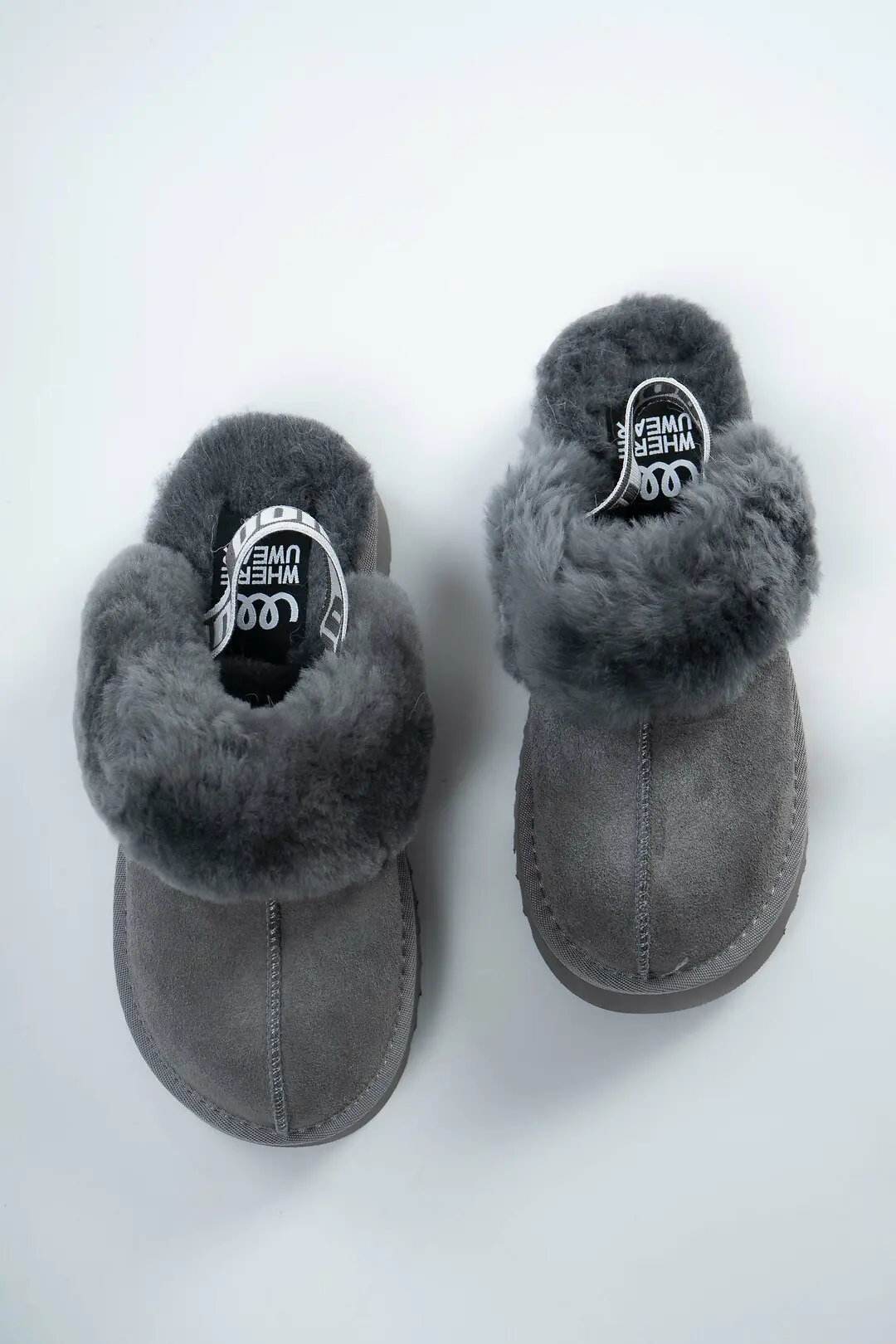 Уггі жіночі Where Uwear Натуральна замша сірі