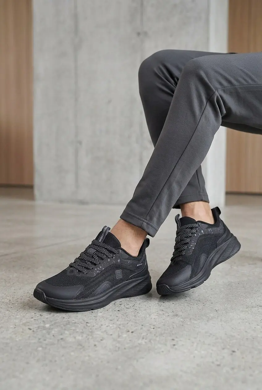 Кросівки чоловічі Where Uwear чорні з текстилю