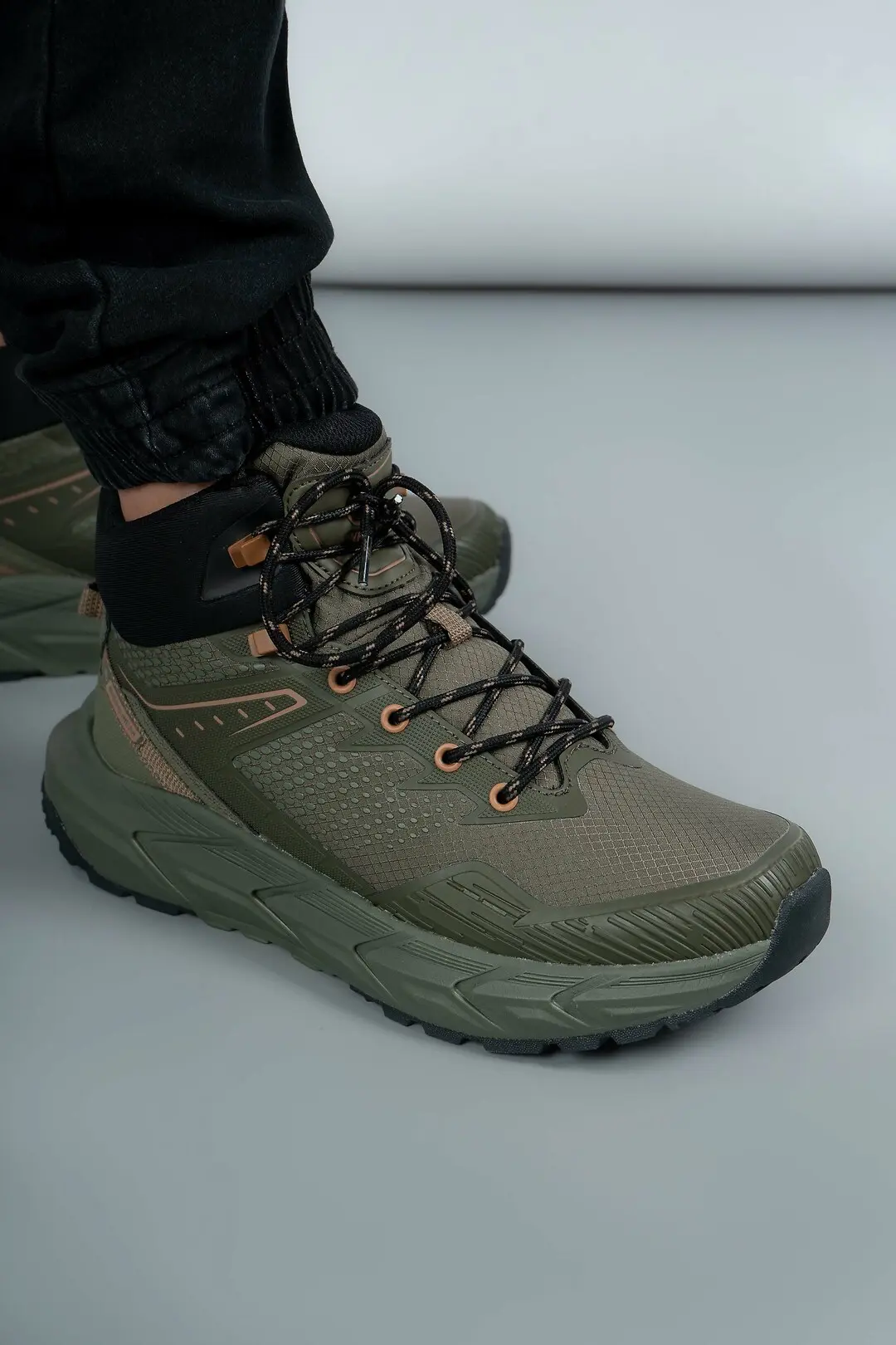 Кросівки чоловічі високі Where Uwear WUW6034M-KHAKI хакі