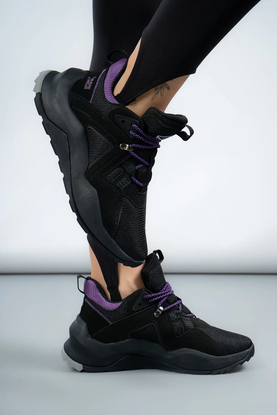 Кросівки жіночі Where Uwear WUW5033-BLACK/PURPLE чорні