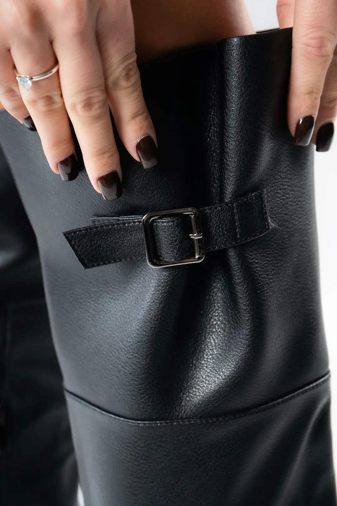 Ботфорти жіночі Where Uwear Натуральна шкіра чорні
