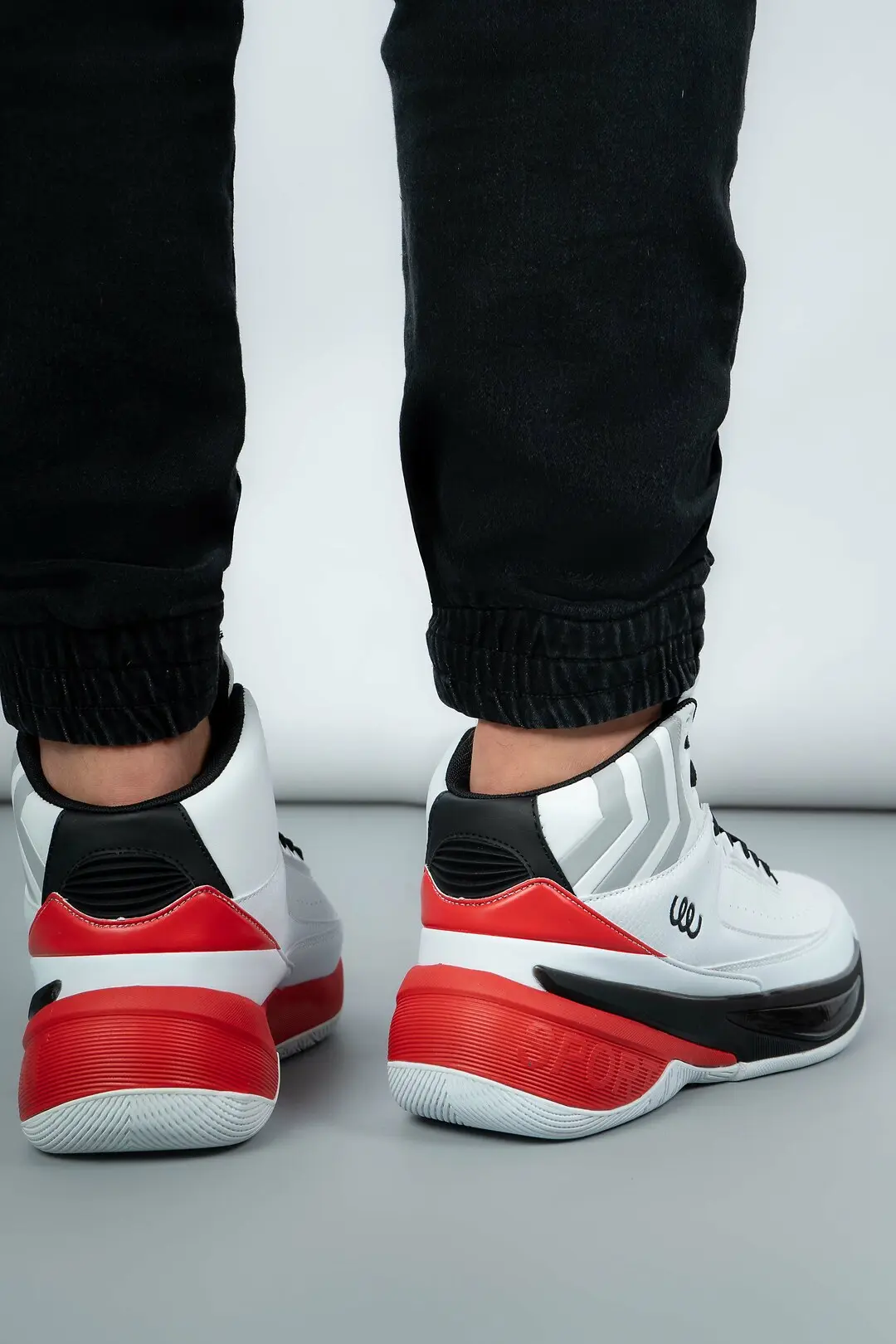 Кросівки чоловічі високі Where Uwear WUW6046-WHITE/BLACK білі