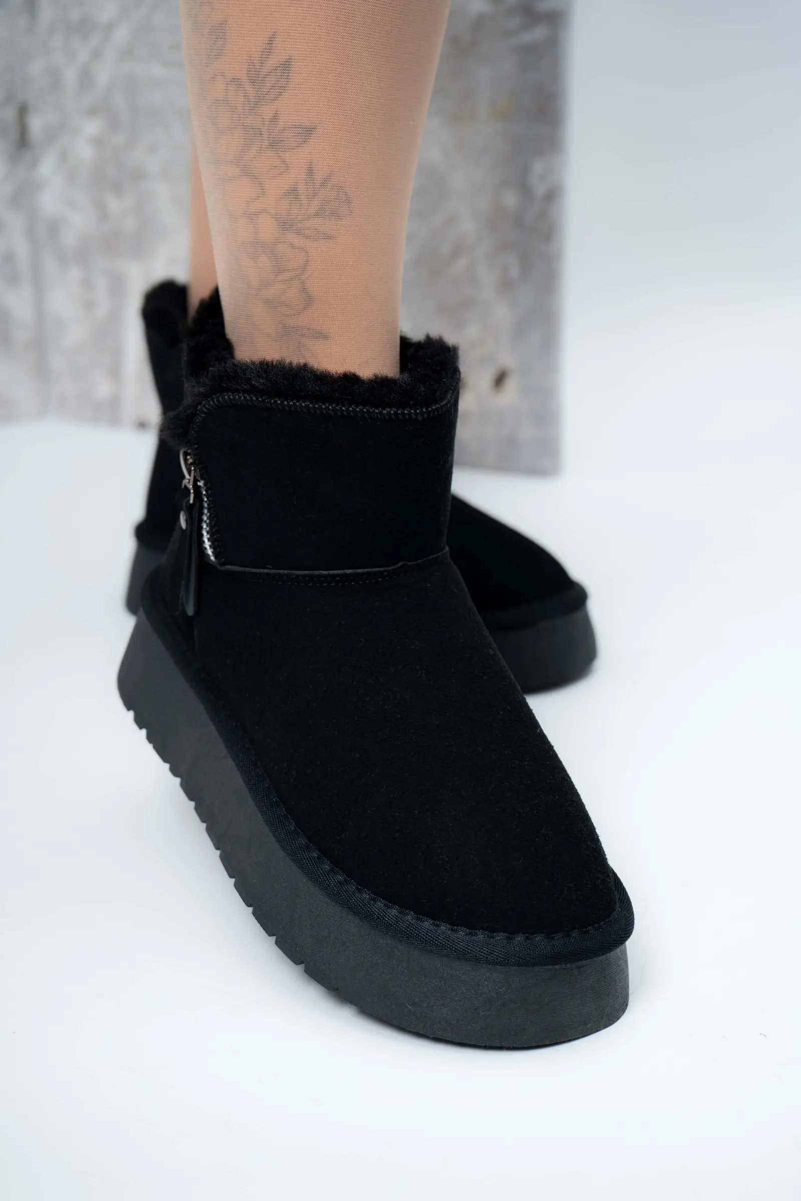 Уггі жіночі Fashion Натуральна замша чорні