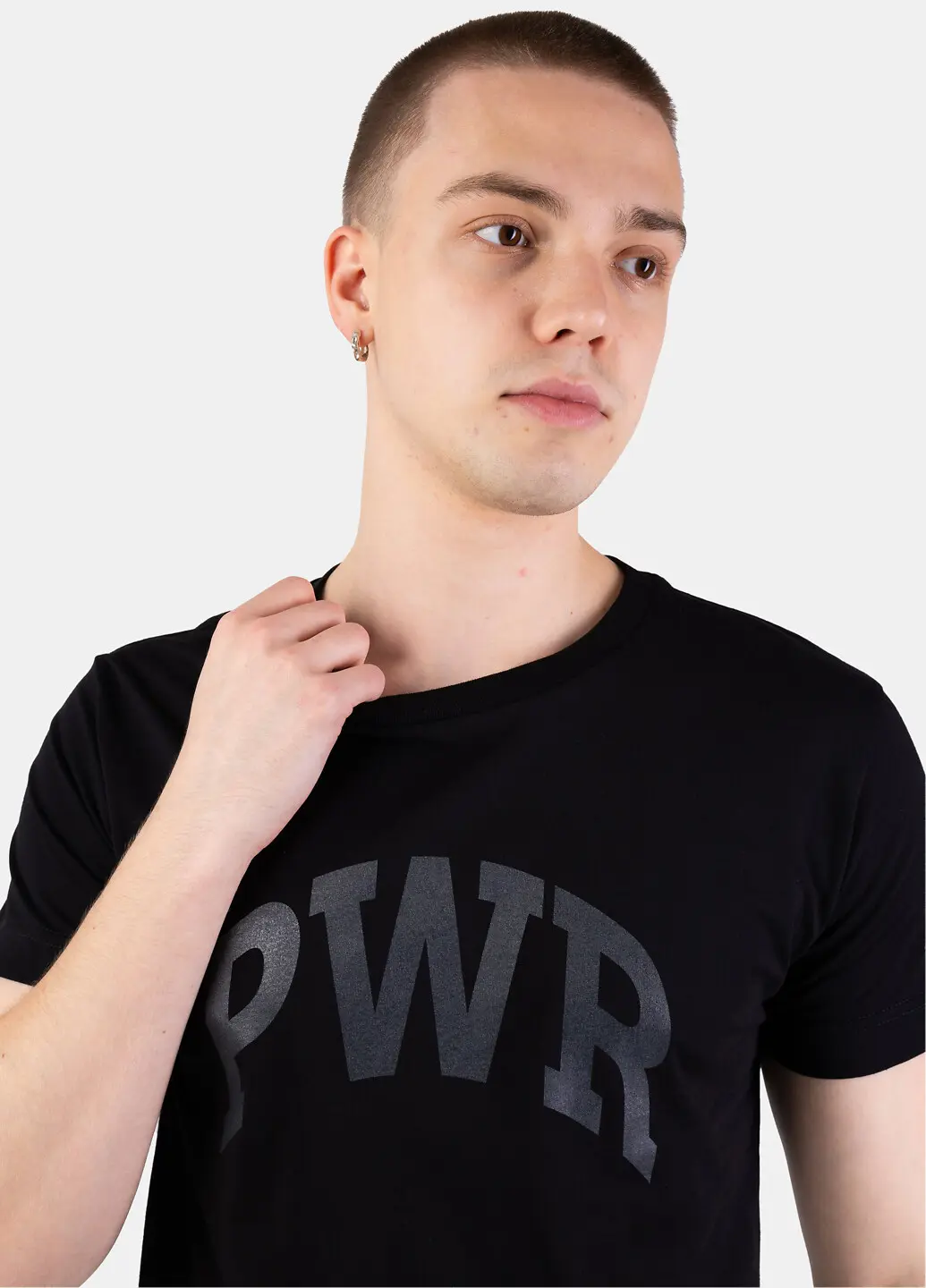 Футболка чоловіча Power чорна з принтом "PWR"