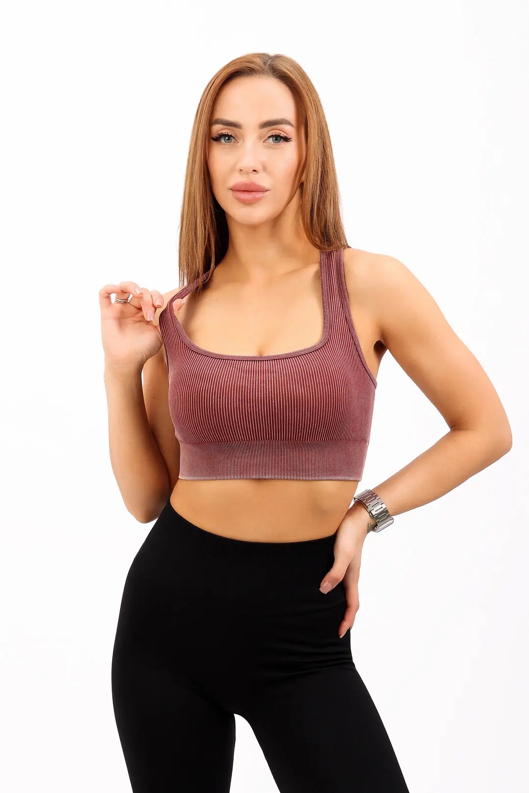 Топ жіночий спортивний Where Uwear коричневий