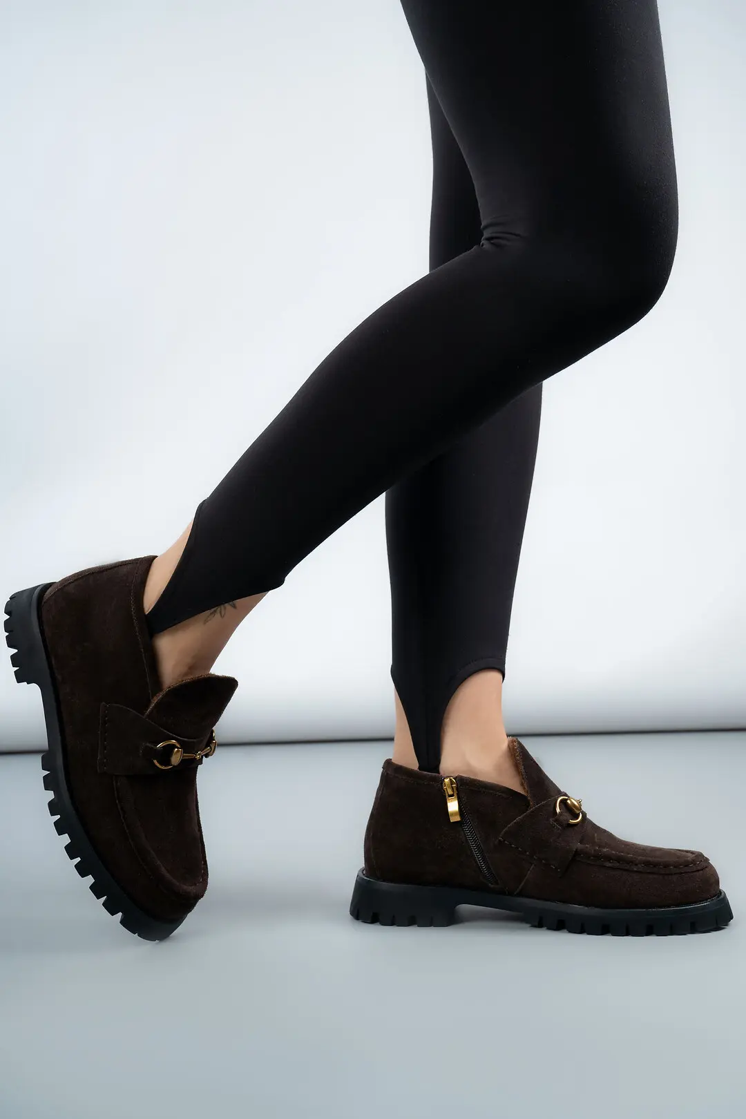 Лофери жіночі Where Uwear K366-601-3 коричневі натуральна замша