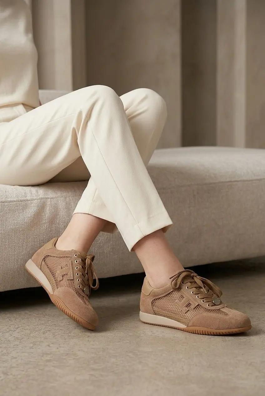 Кросівки жіночі Where Uwear Натуральна замша бежеві
