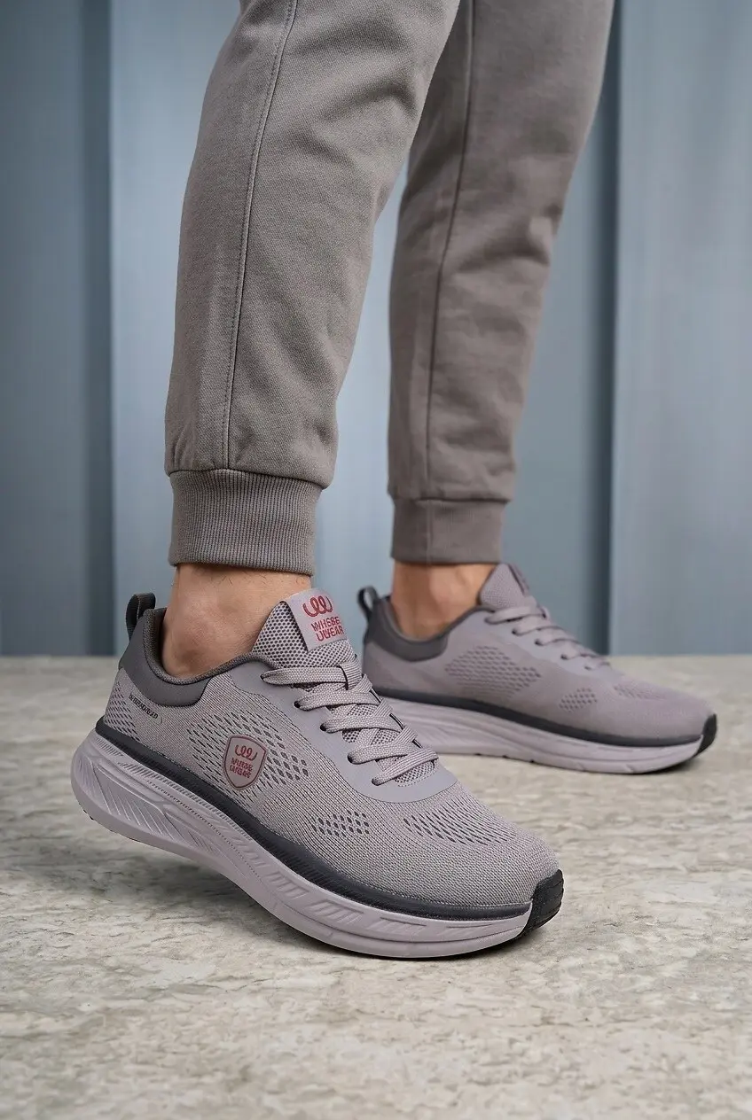 Кросівки чоловічі Where Uwear сірі з текстилю
