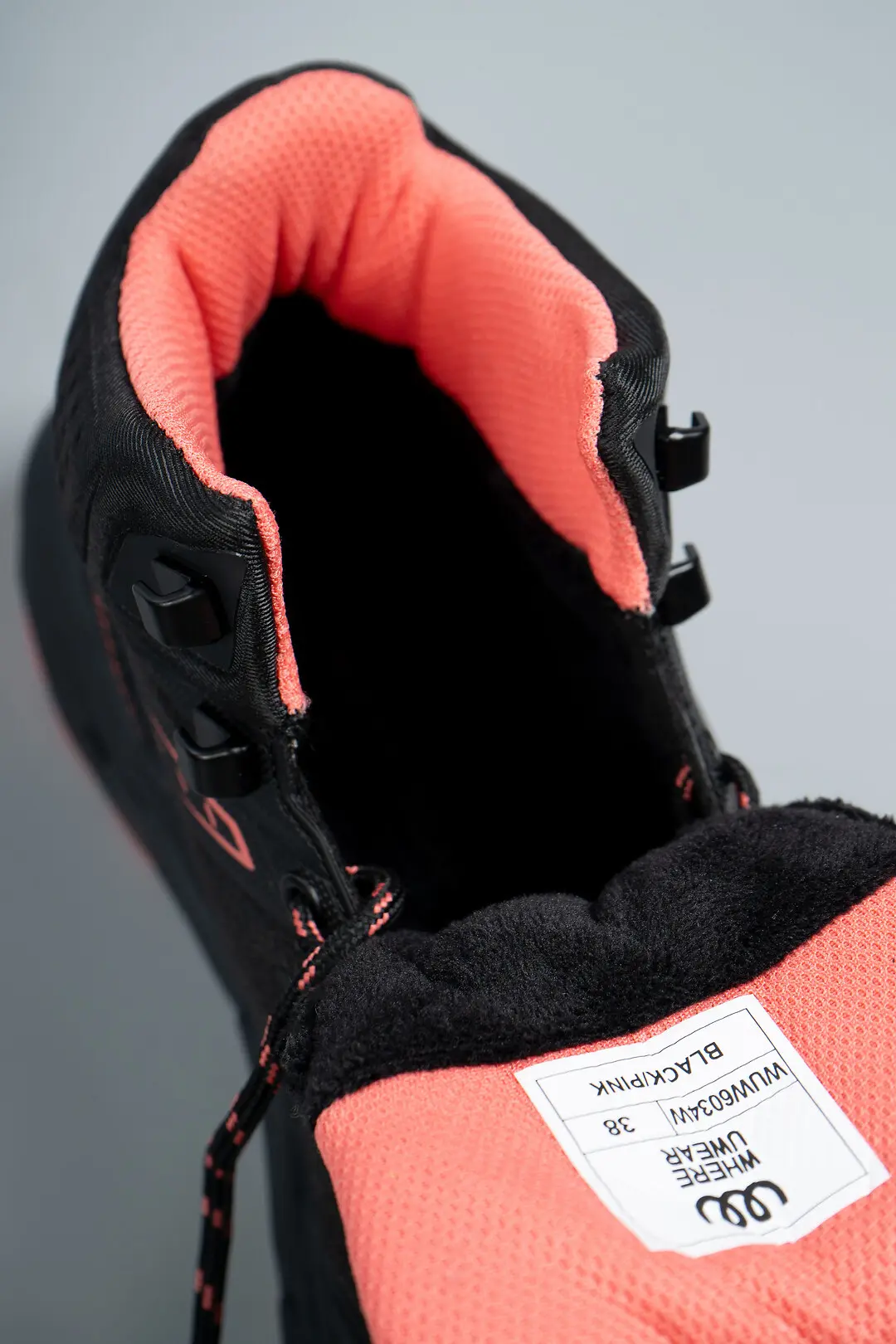 Кросівки жіночі високі Where Uwear WUW6034W-BLACK/PINK чорні