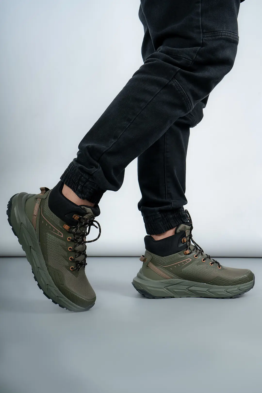 Кросівки чоловічі високі Where Uwear WUW6034M-KHAKI хакі