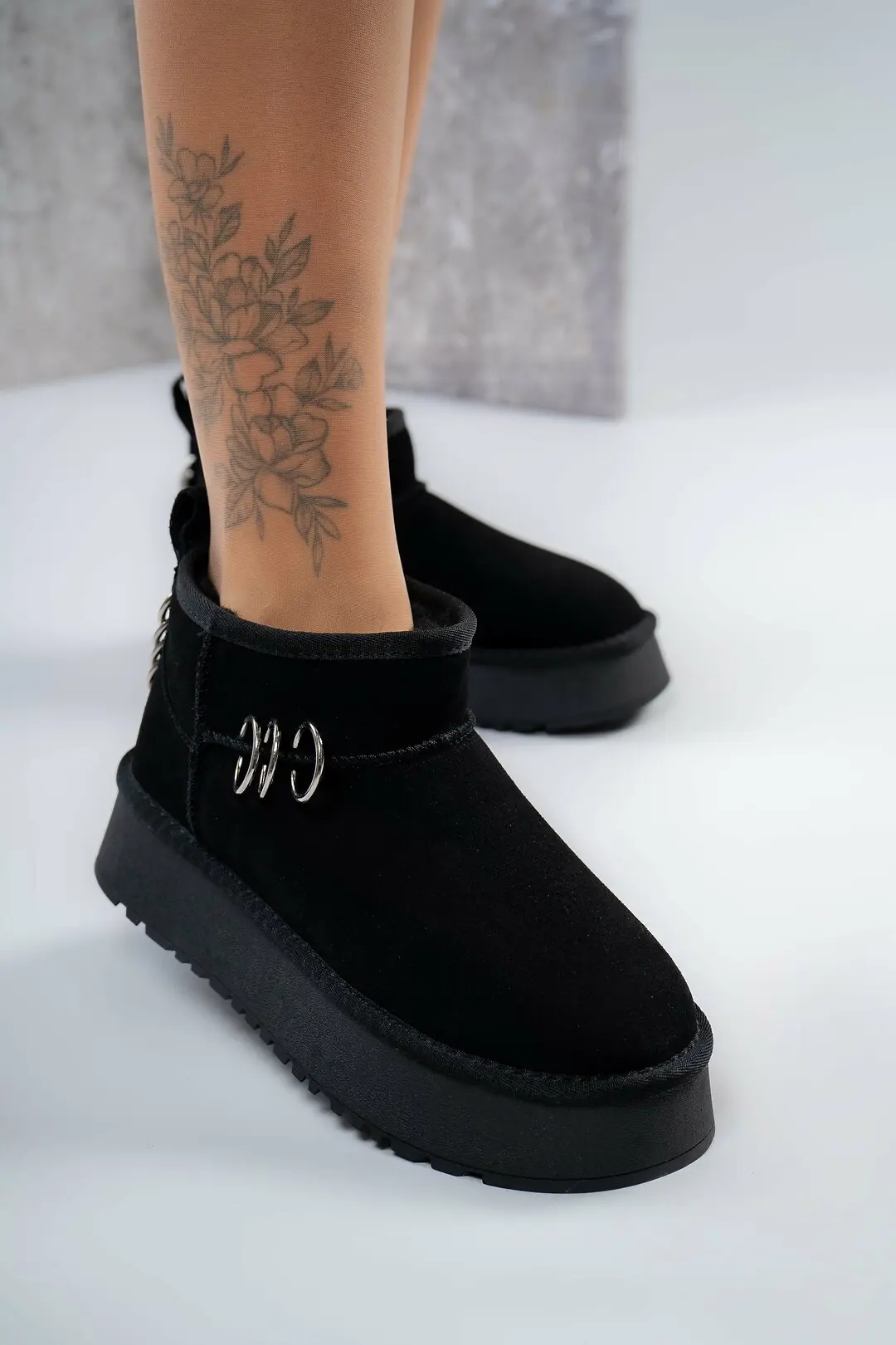 Уггі жіночі Where Uwear Натуральна замша чорні