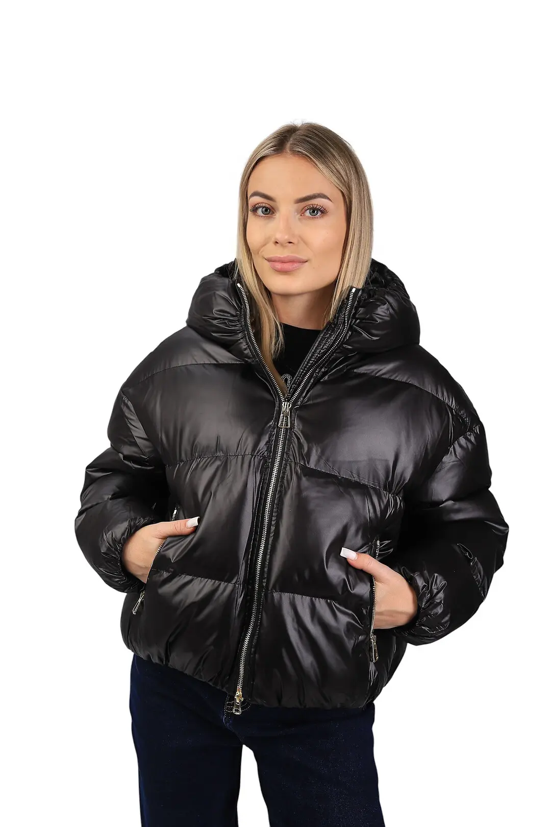 Куртка жіноча Fashion чорна з Плащівки та Нейлону