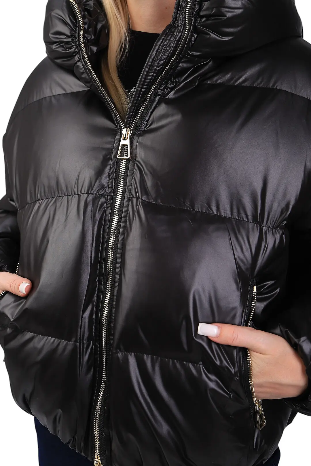 Куртка жіноча Fashion чорна з Плащівки та Нейлону