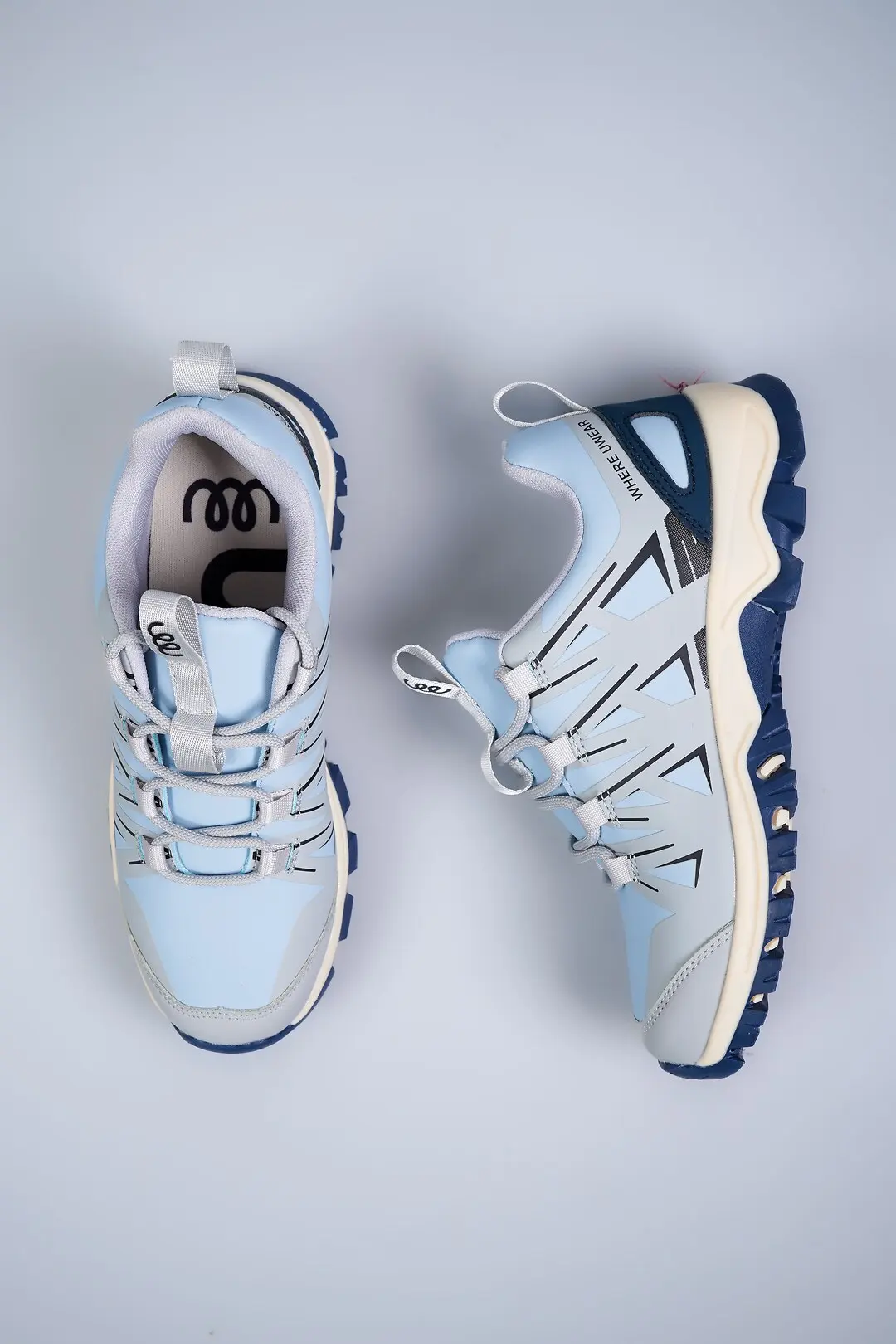 Кросівки жіночі Where Uwear TF-25-03-white/blue сірі