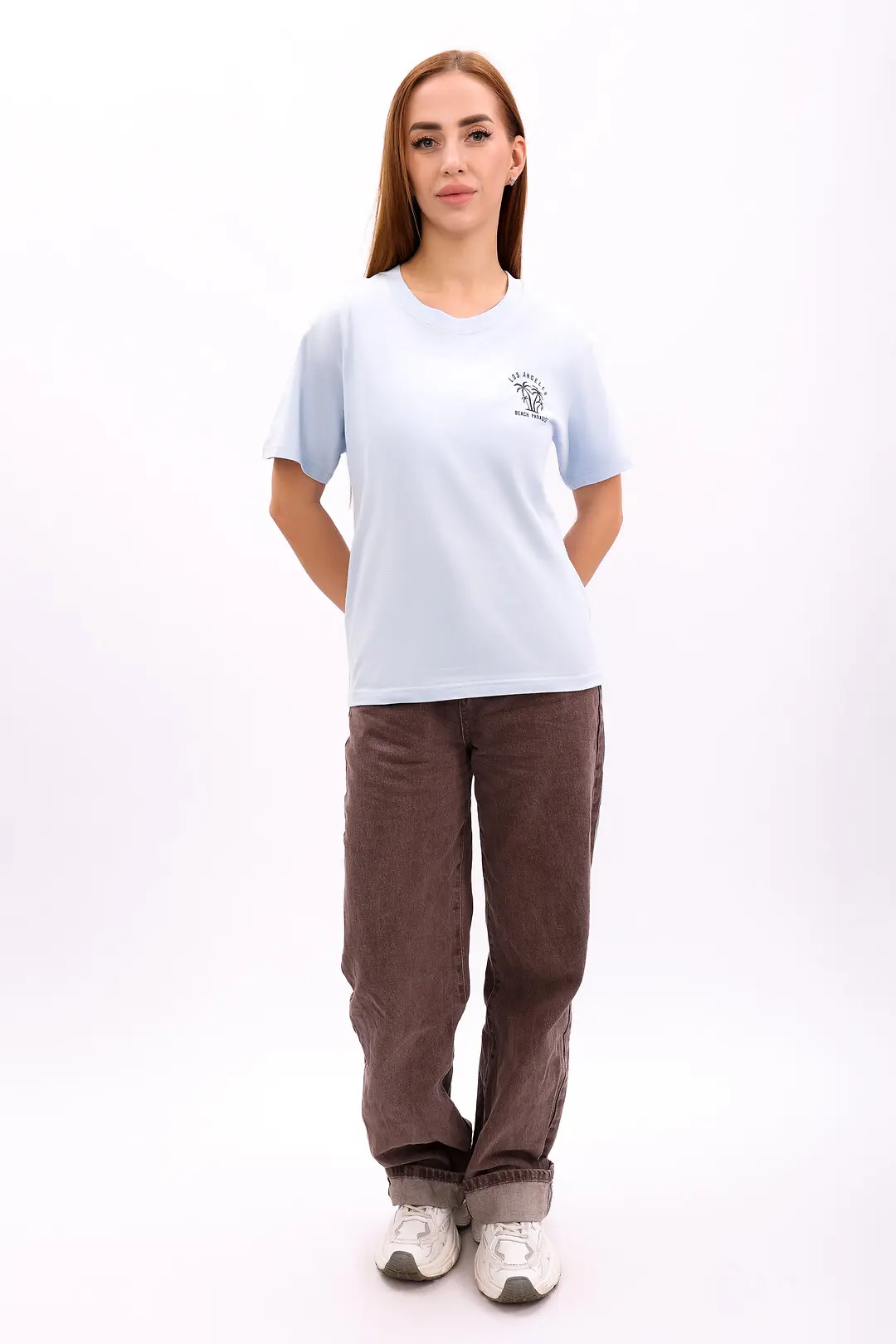 Футболка жіноча Where Uwear блакитна