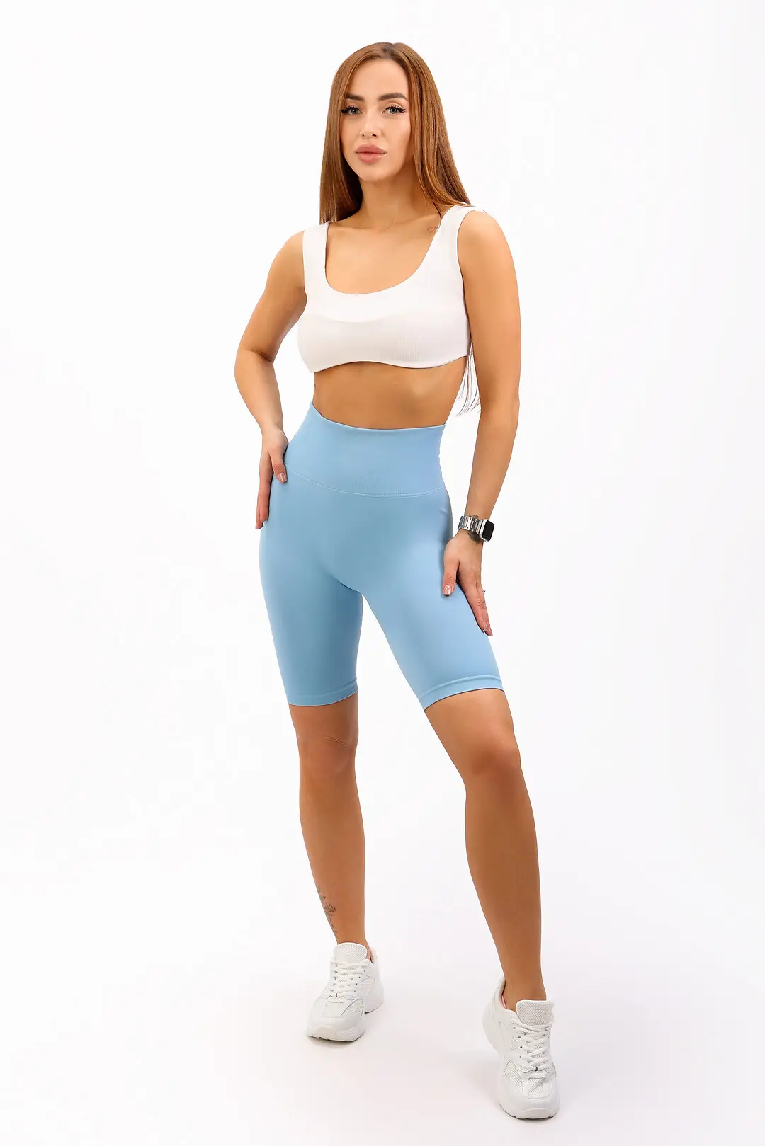 Велошорти жіночі Where Uwear блакитні з пуш-ап ефектом