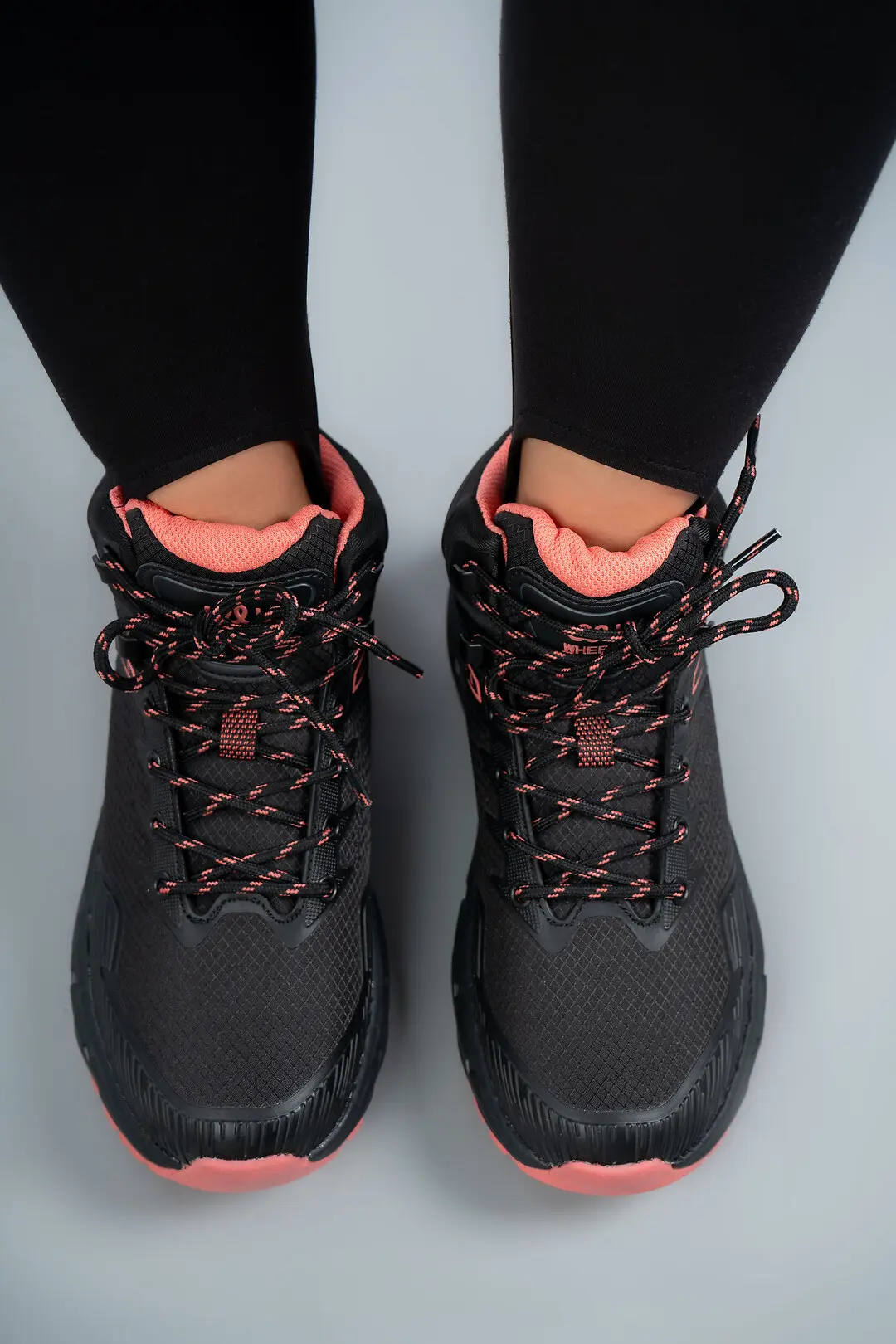 Кросівки жіночі високі Where Uwear WUW6034W-BLACK/PINK чорні