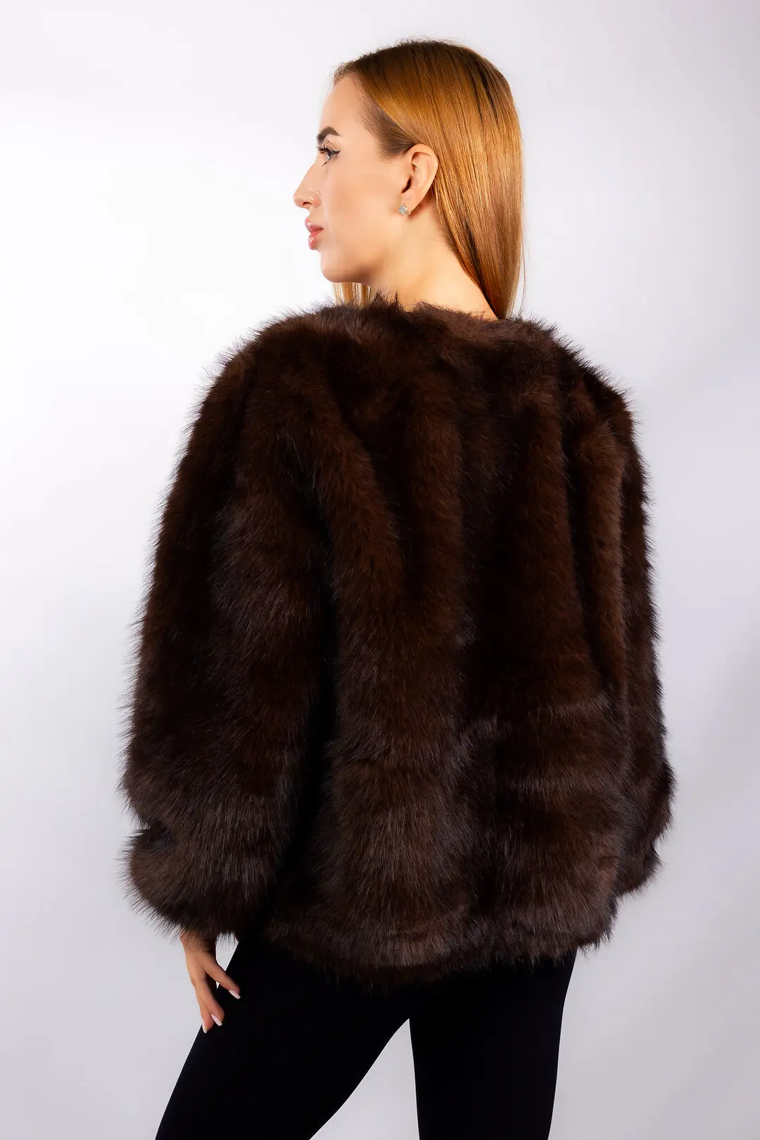 Шуба жіноча Where Uwear Y25-2 коричнева