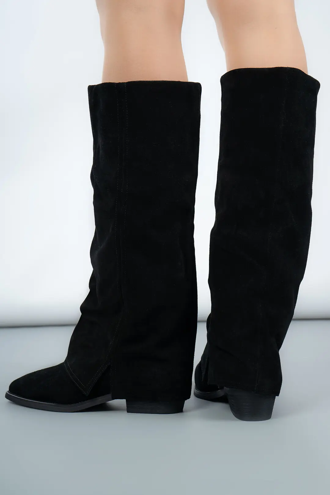 Чоботи жіночі Where Uwear K350-802-1 Натуральна замша чорні