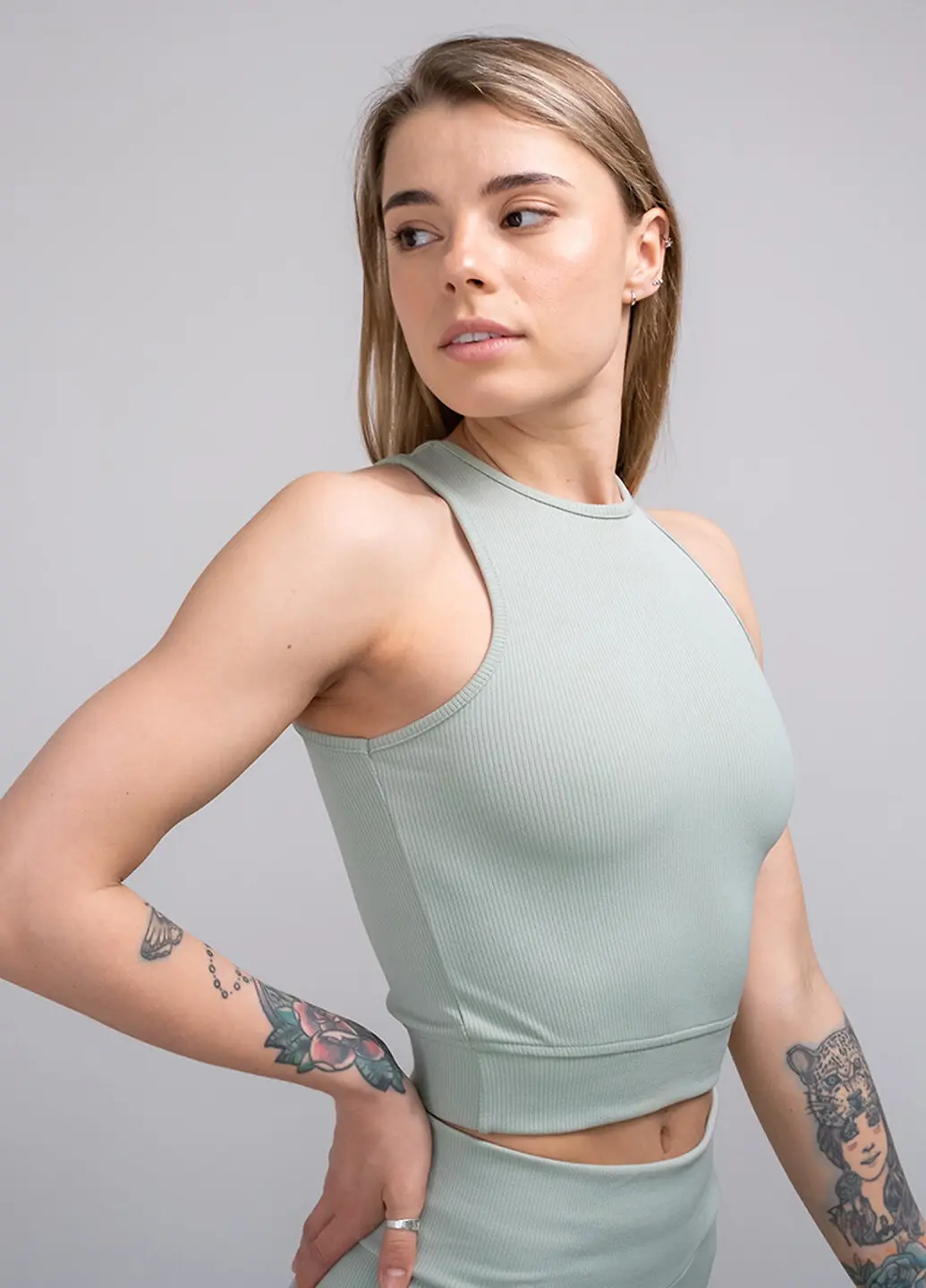 Топ жіночий спортивний Fashion м'ятний