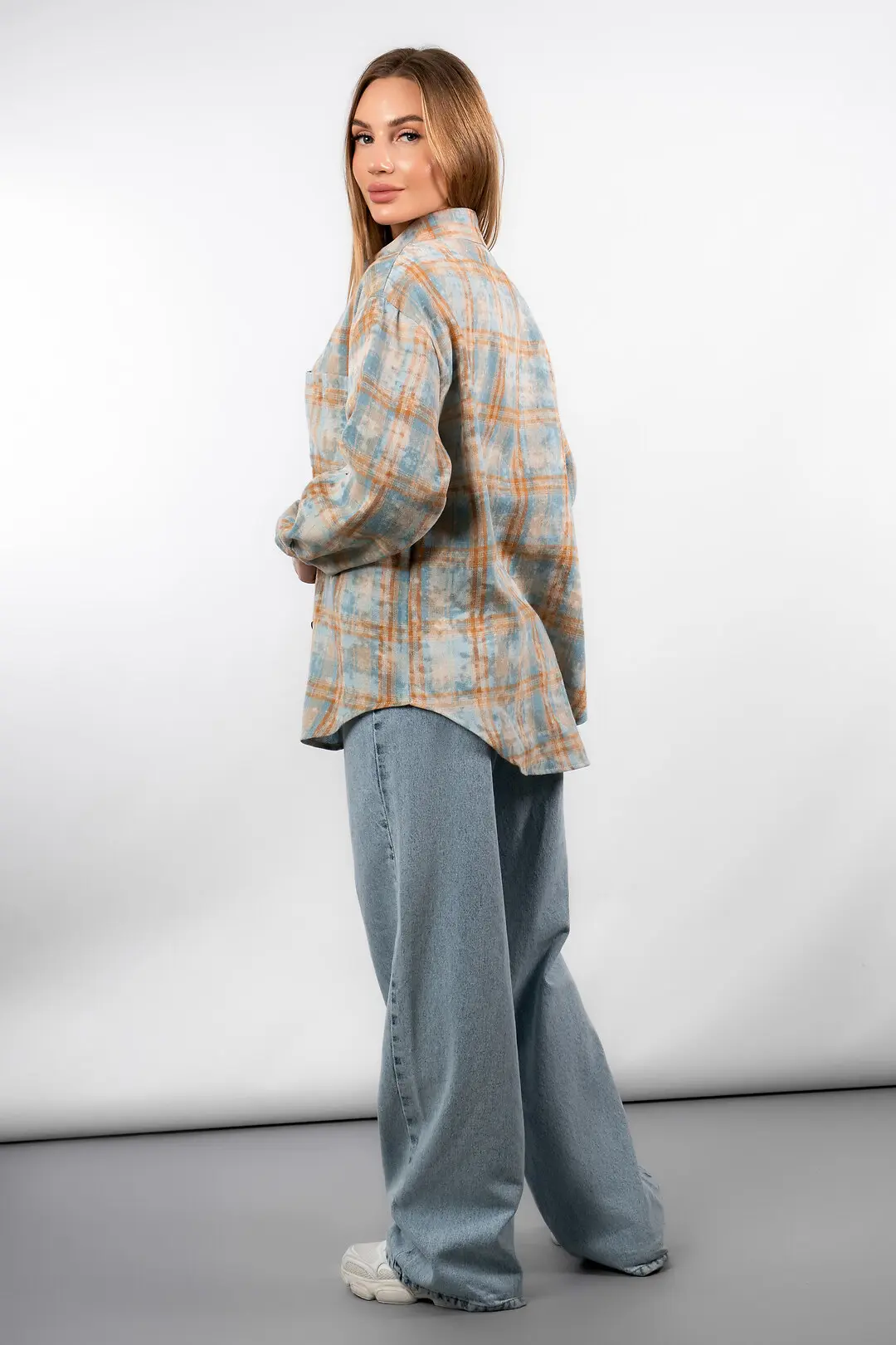 Сорочка жіноча Fashion 6608 блакитна