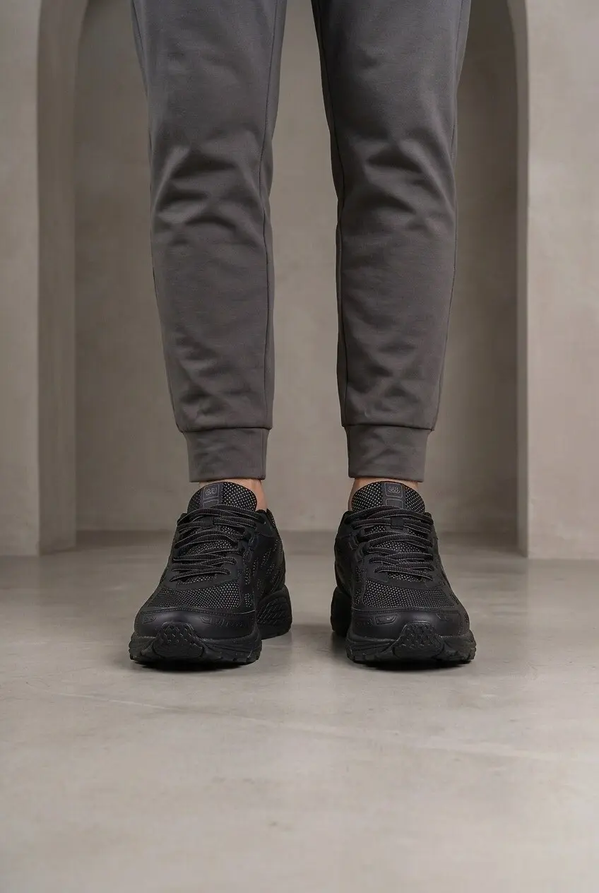 Кросівки чоловічі Where Uwear чорні з текстилю