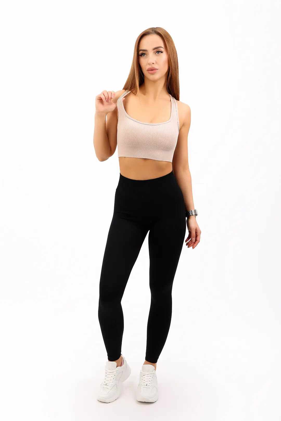 Топ жіночий спортивний Where Uwear бежевий