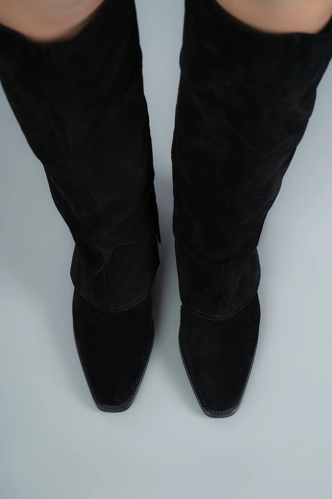 Чоботи жіночі Where Uwear K350-802-1 Натуральна замша чорні